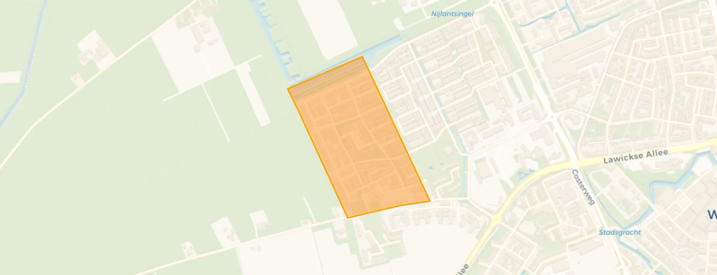 Kaart van Kortenoord-West