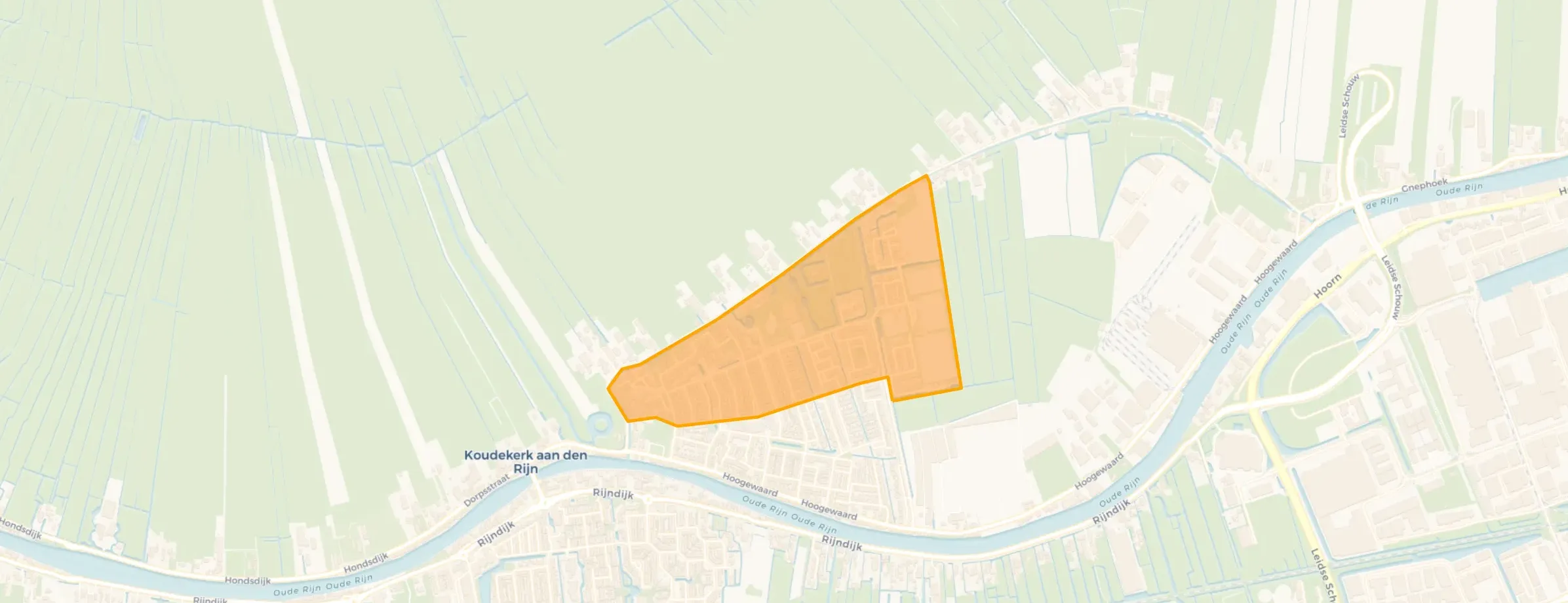 Kaart van Koudekerk aan den Rijn-Noord
