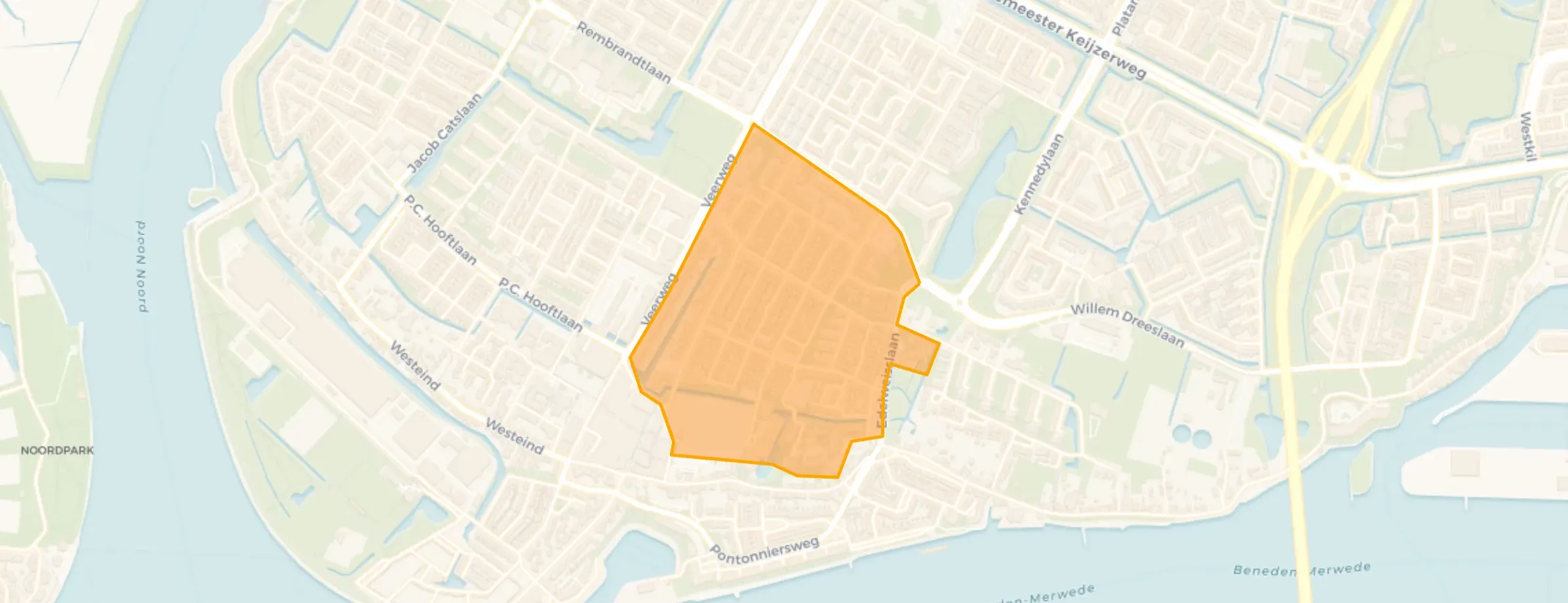 Kaart van Kraaihoek Zuid