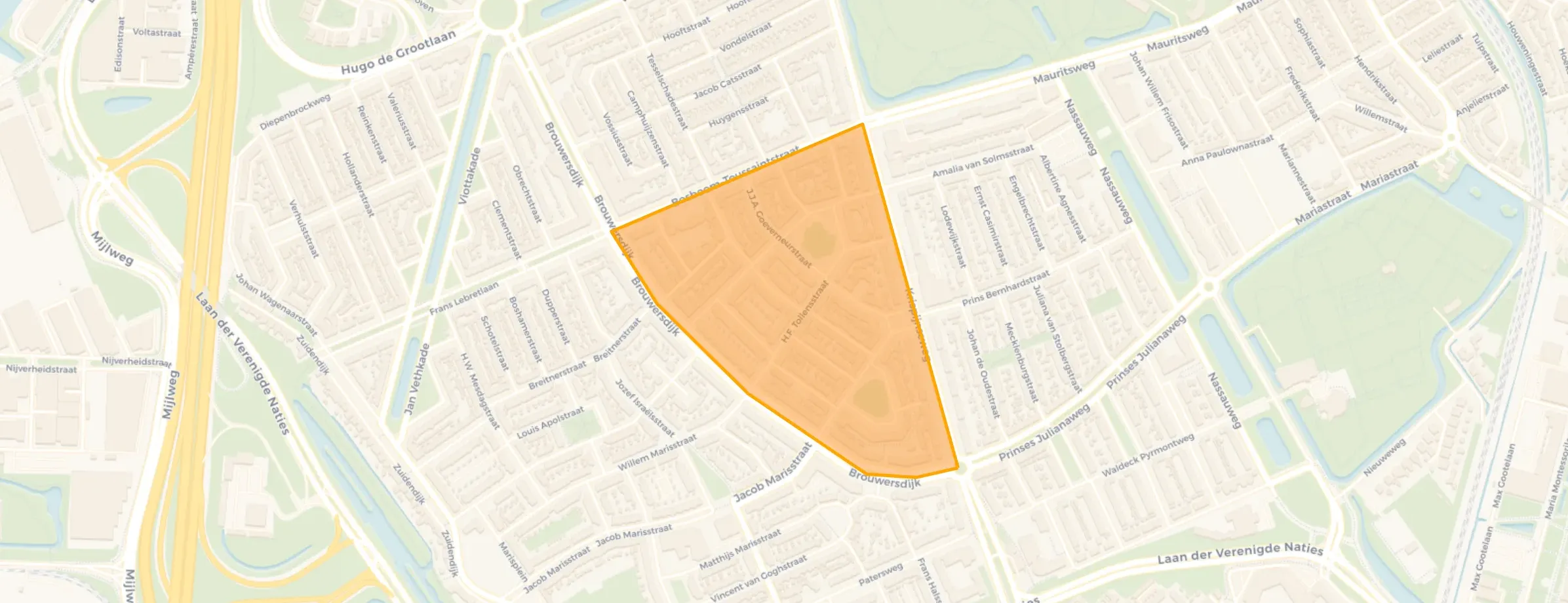 Kaart van Krispijnse Driehoek