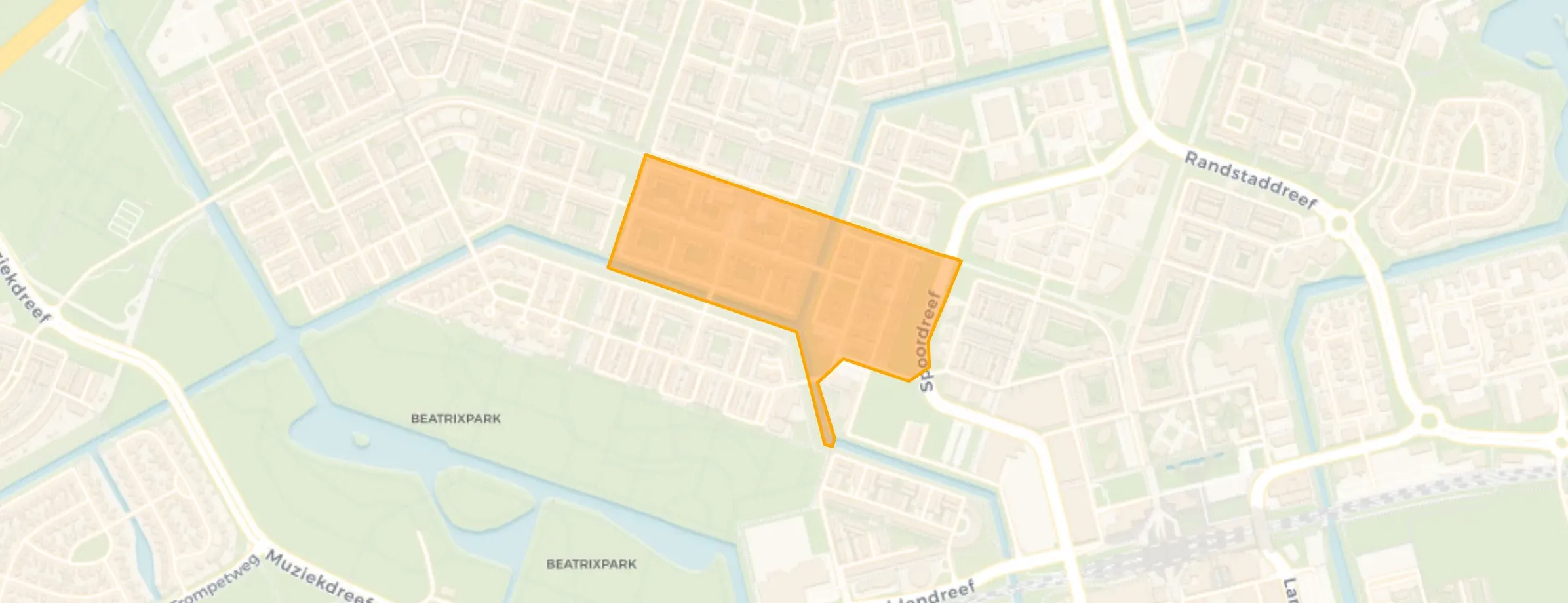 Kaart van Kruidenwijk Midden-oost