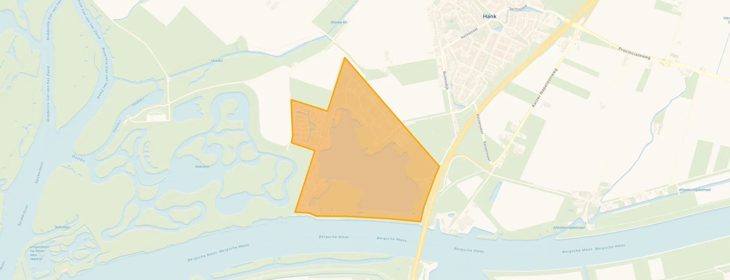 Kaart van Kurenpolder