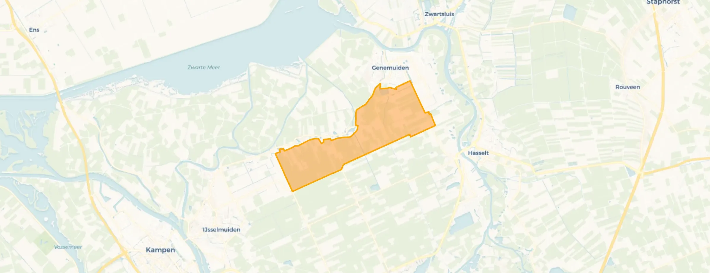 Kaart van Landelijk gebied Genemuiden