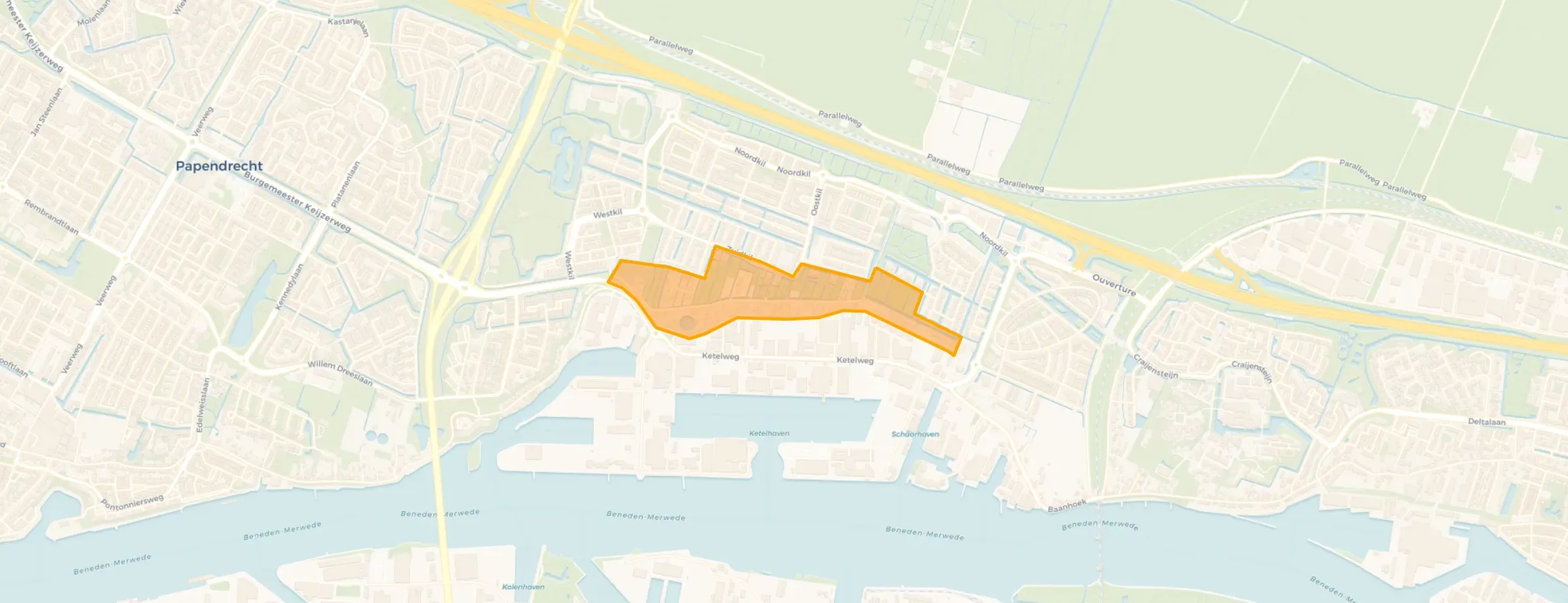 Kaart van Landschapspark Tiendzone