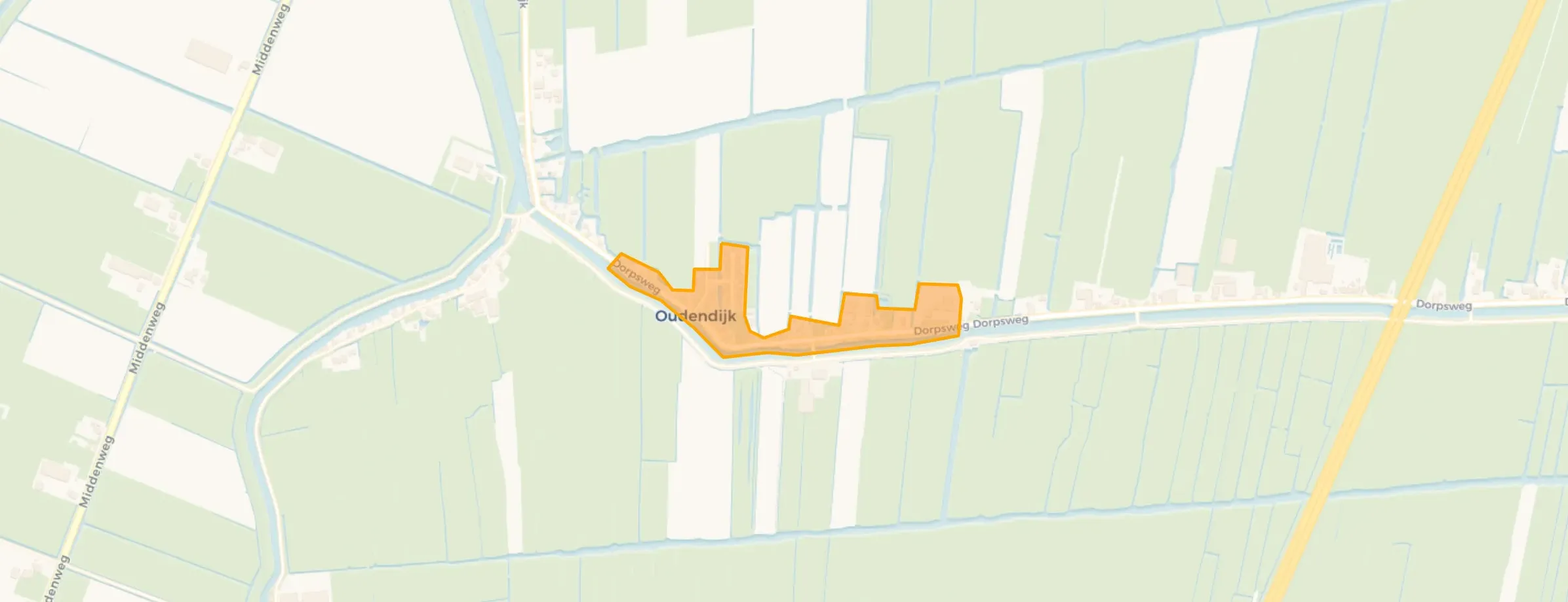 Buurt Lange weide en omgeving, Oudendijk