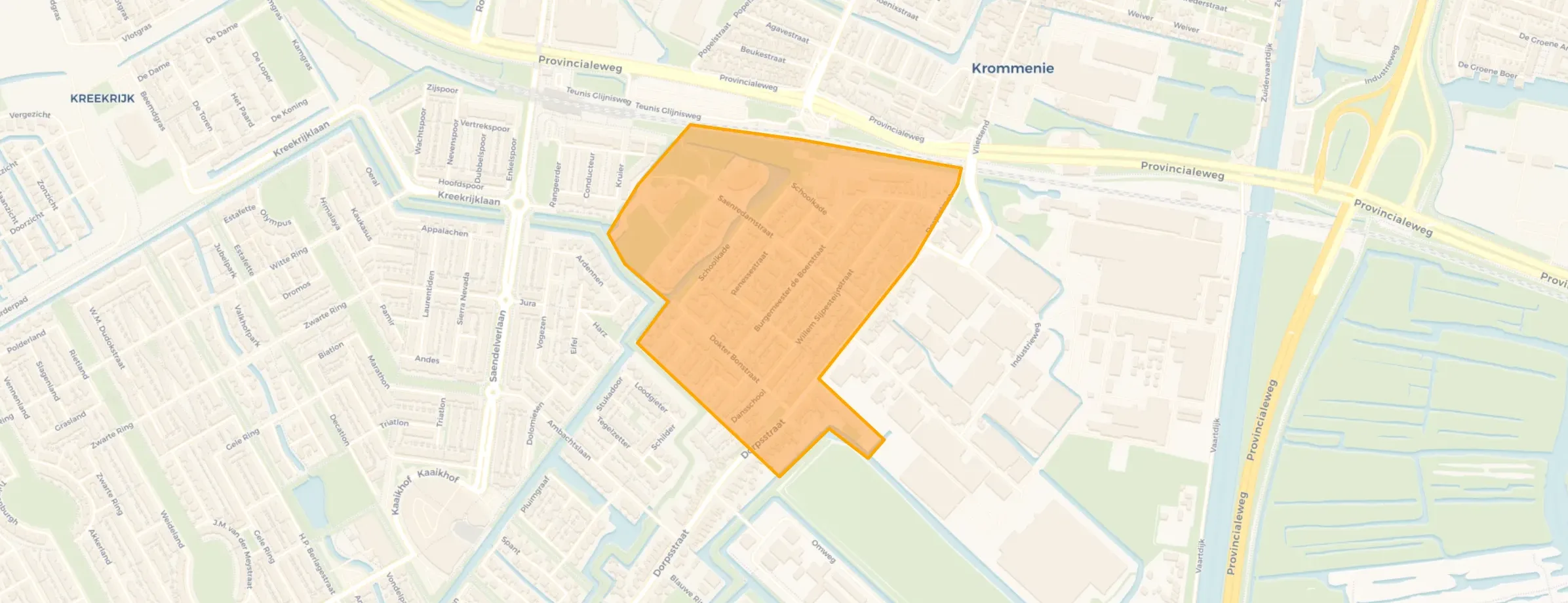 Kaart van Langeheit West