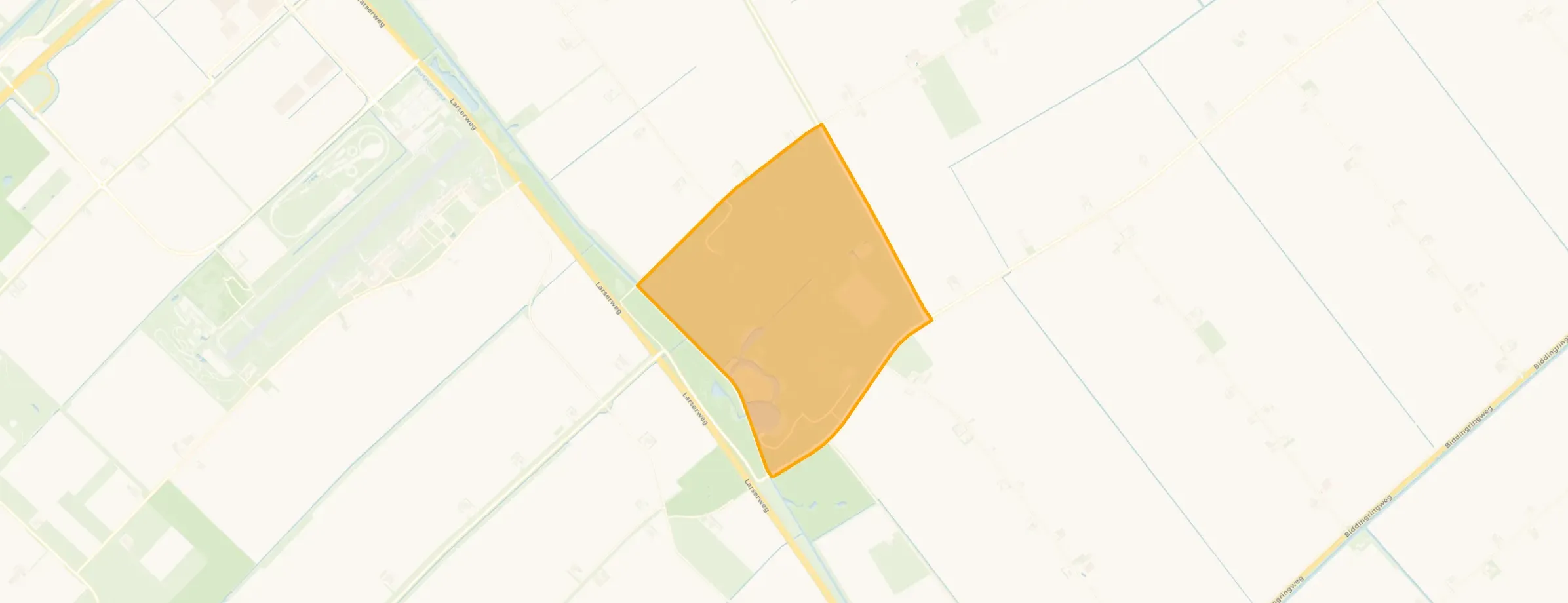 Kaart van Larserbos Rietweg