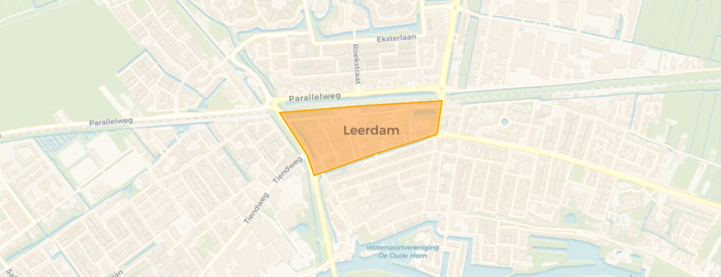 Kaart van Leerdam centrum noord