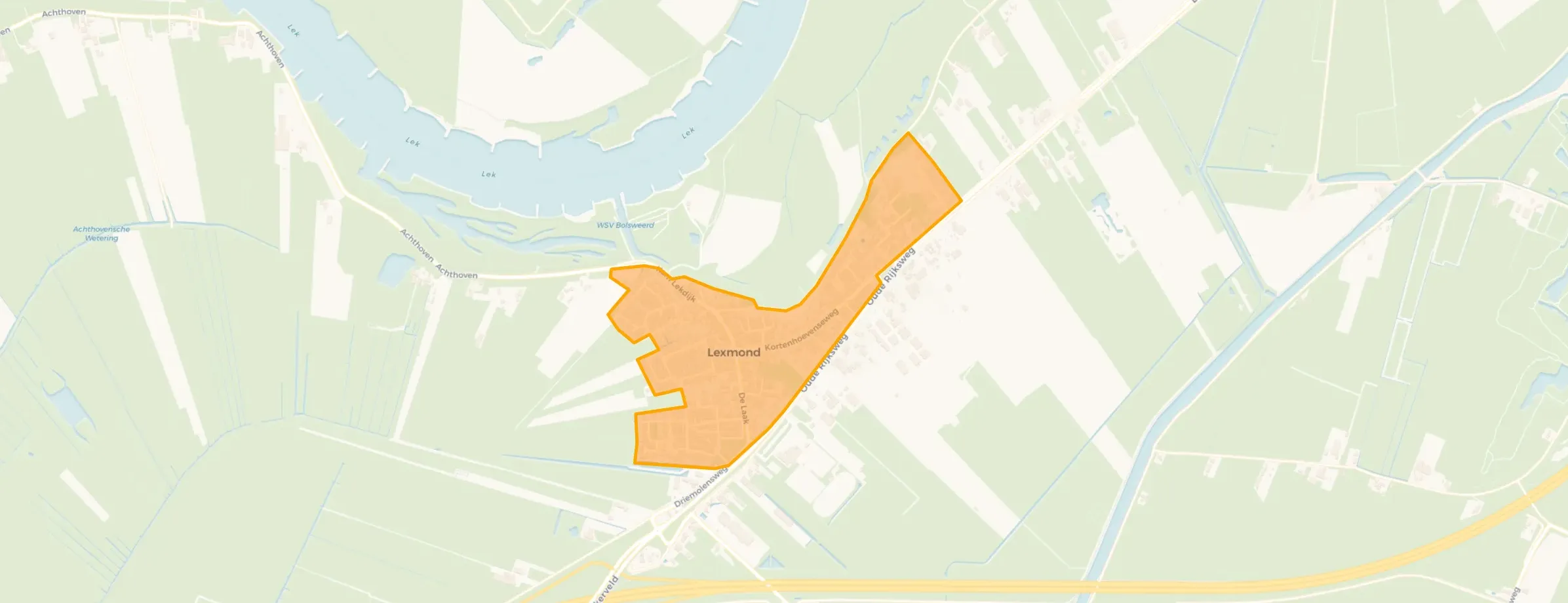 Kaart van Lexmond kern