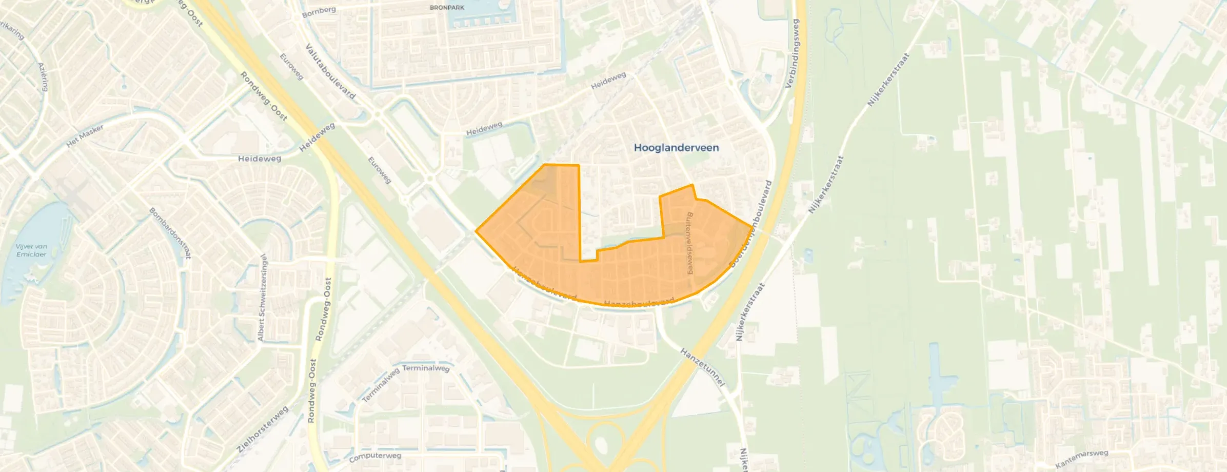 Buurt Lient en omgeving, Hooglanderveen