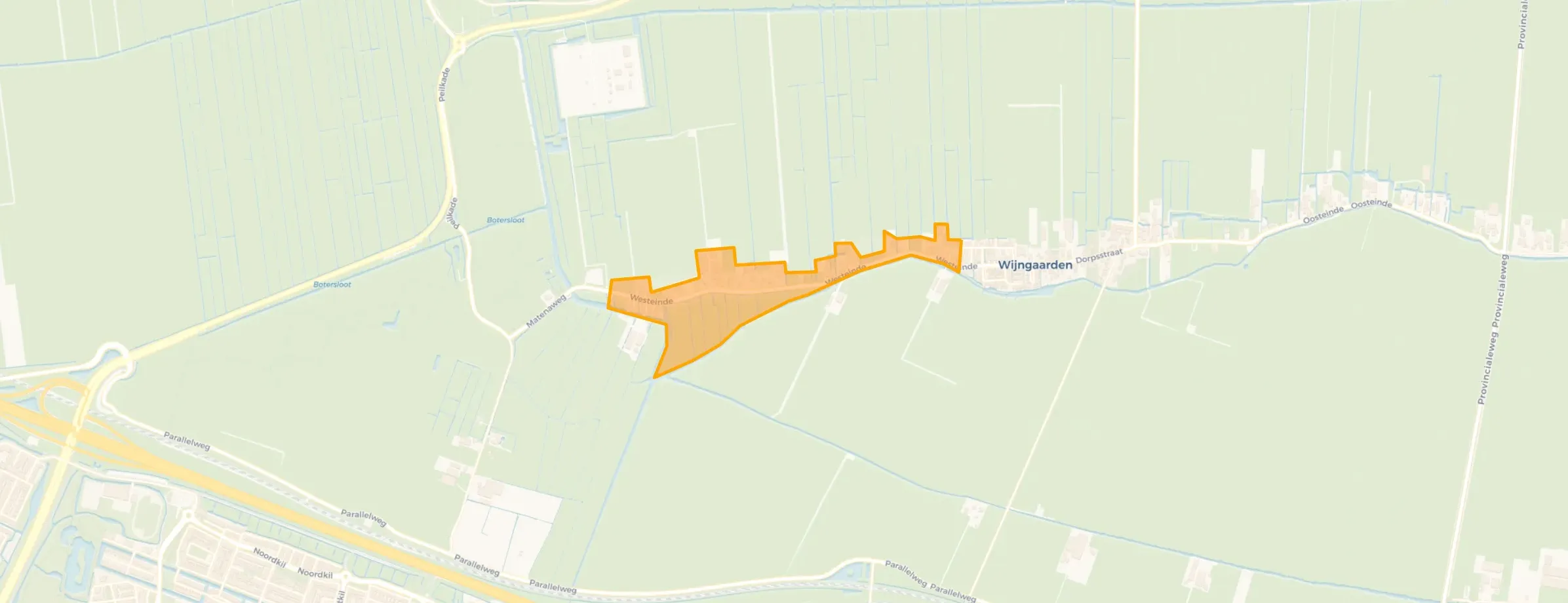 Kaart van Lintbebouwing-West