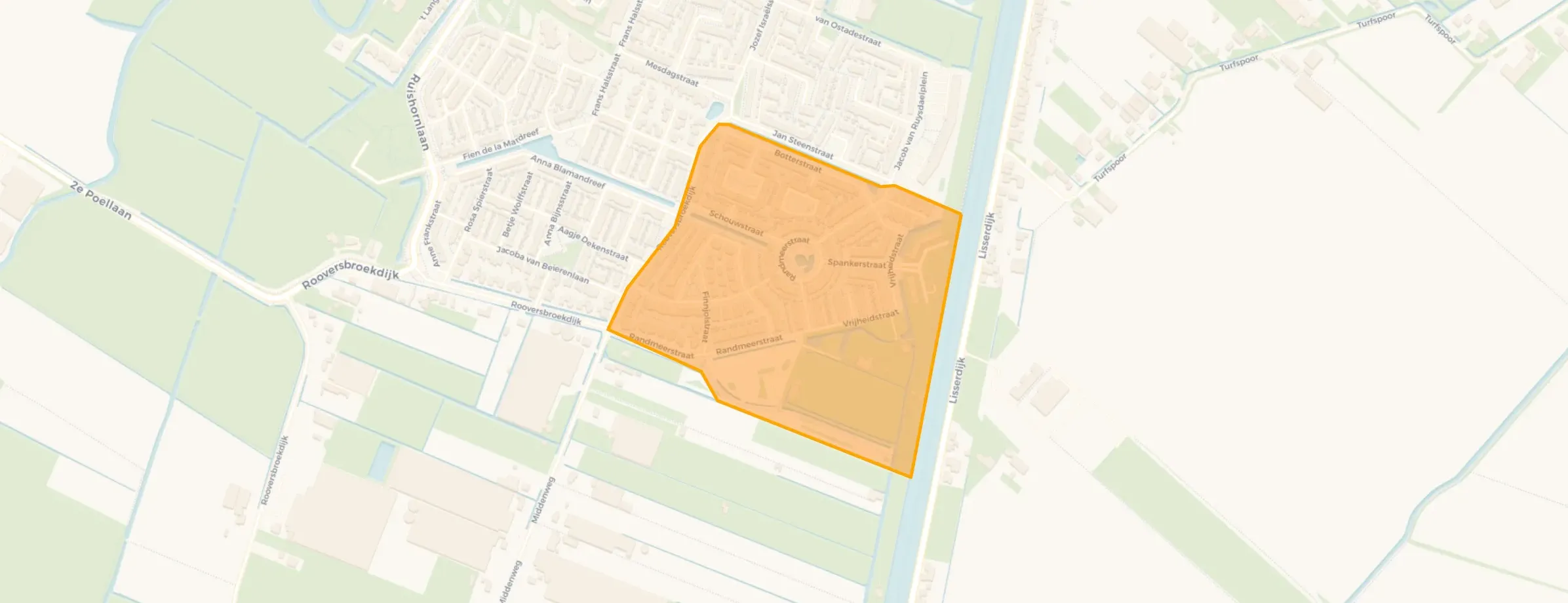 Kaart van Lisse Rond