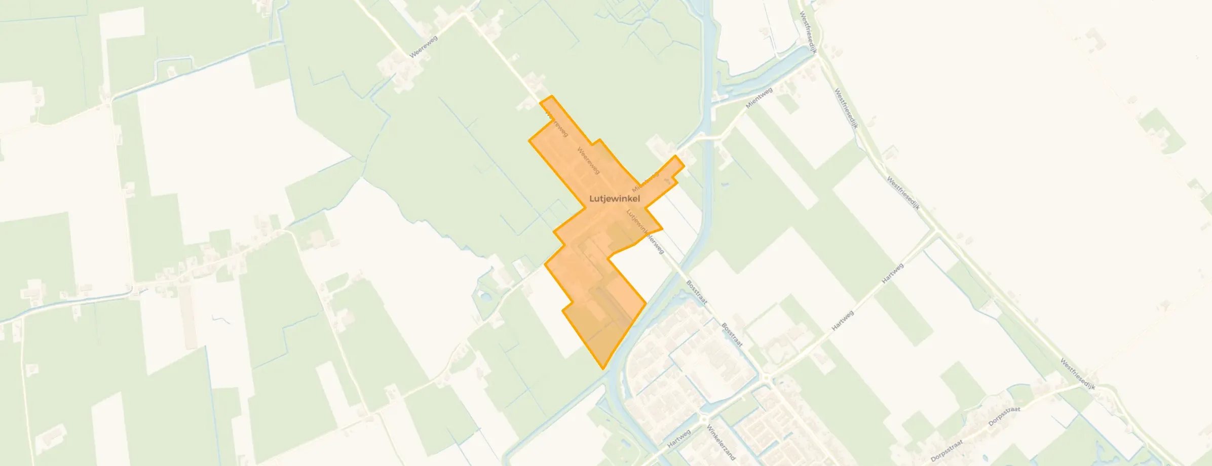 Kaart van Lutjewinkel (woonkern)