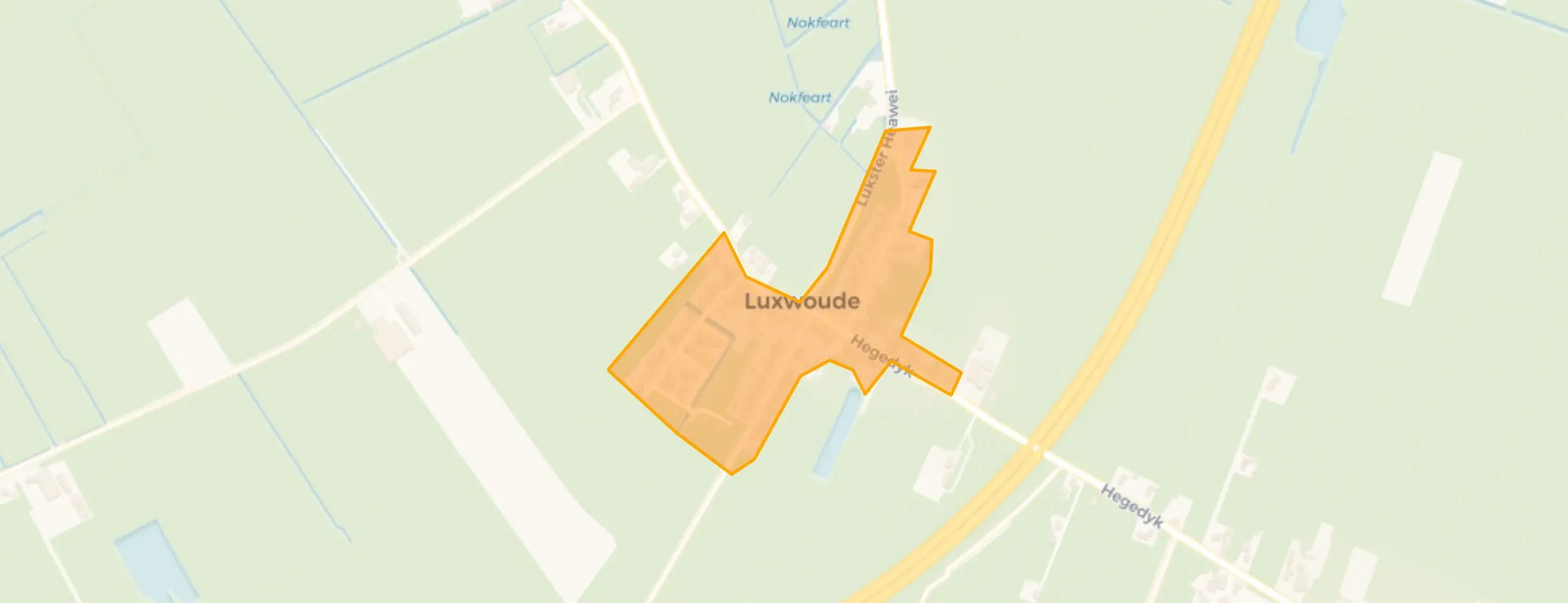 Kaart van Luxwoude-Kom