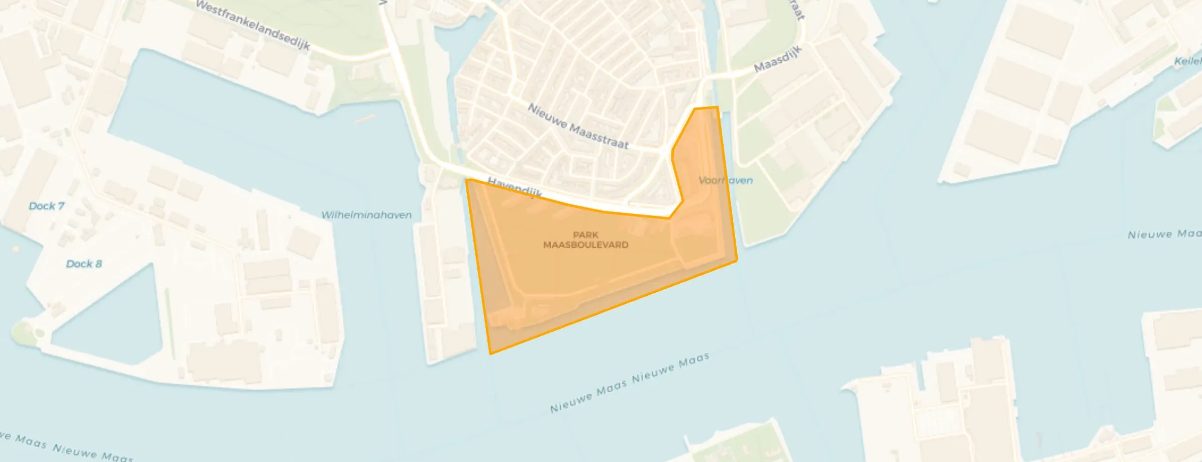 Kaart van Maasboulevard