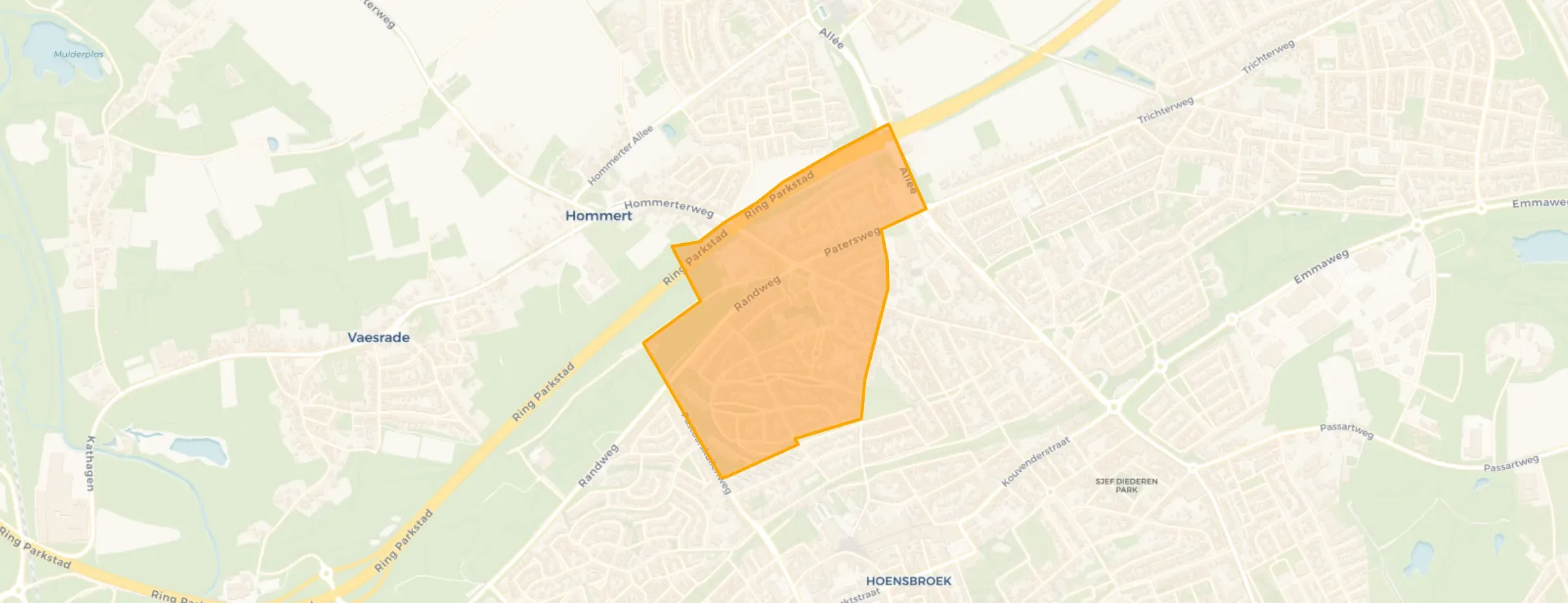 Kaart van Mariarade-Noord