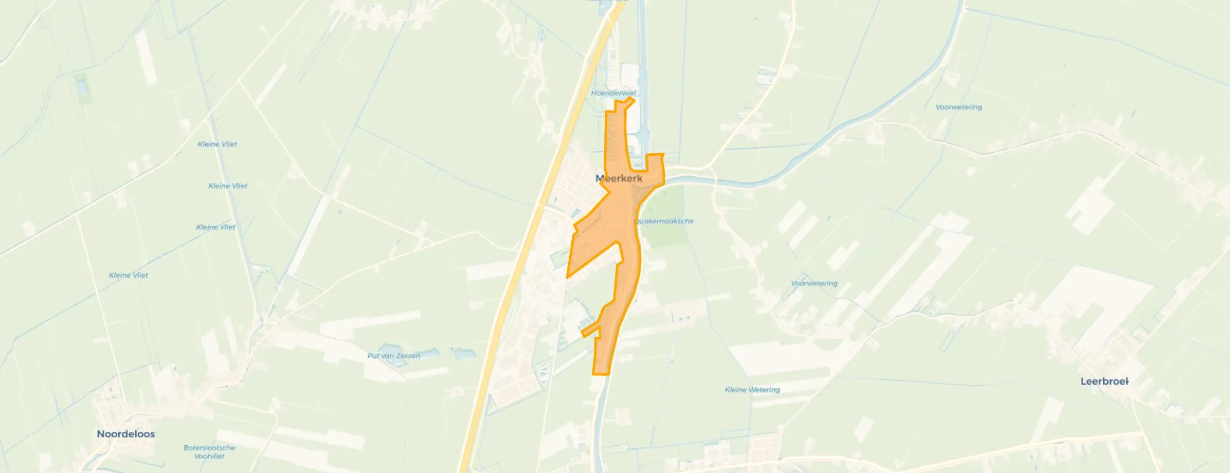Kaart van Meerkerk kern