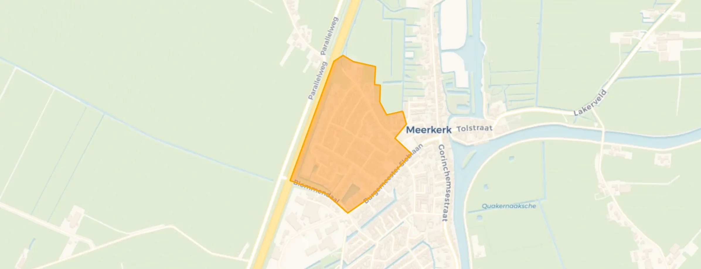 Kaart van Meerkerk-Noord