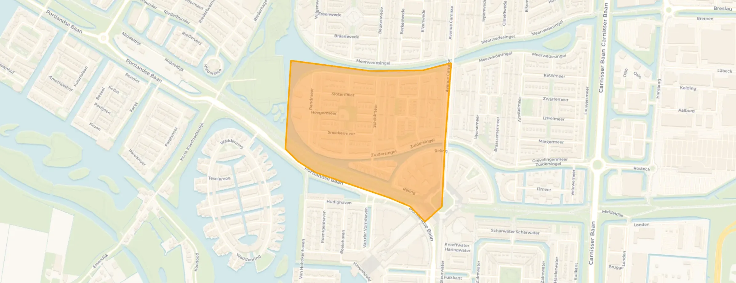 Kaart van Meerwede Zuidwest