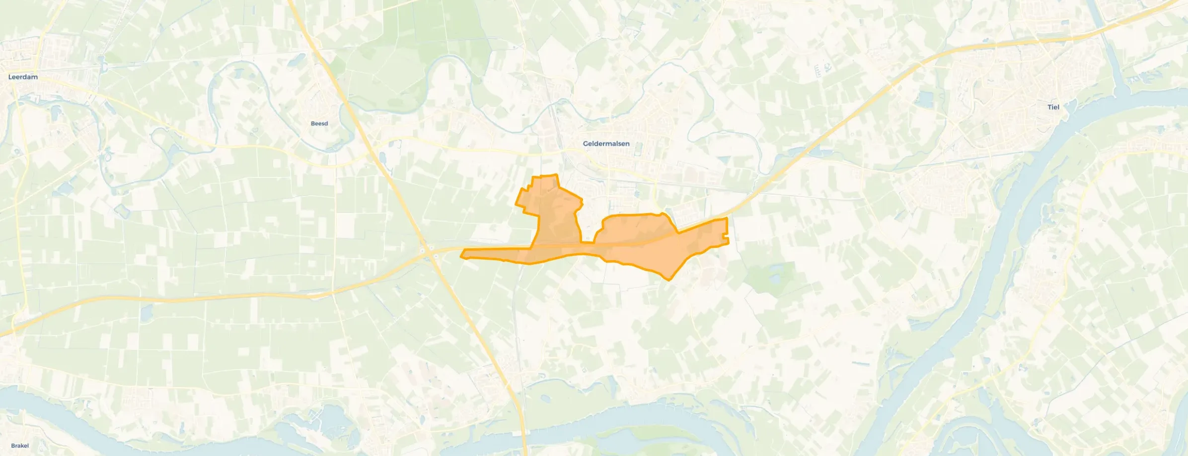 Kaart van Meteren en omgeving