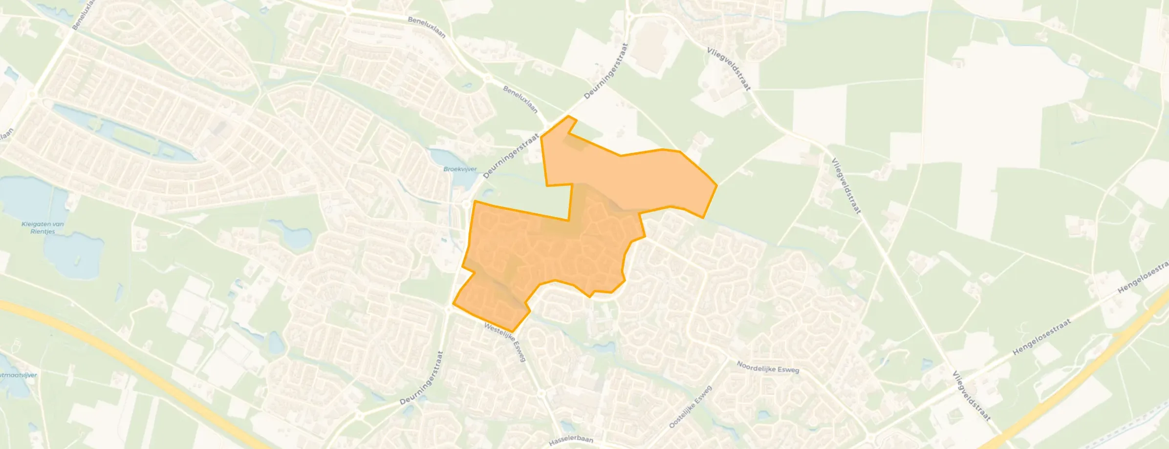 Kaart van Middelhoek