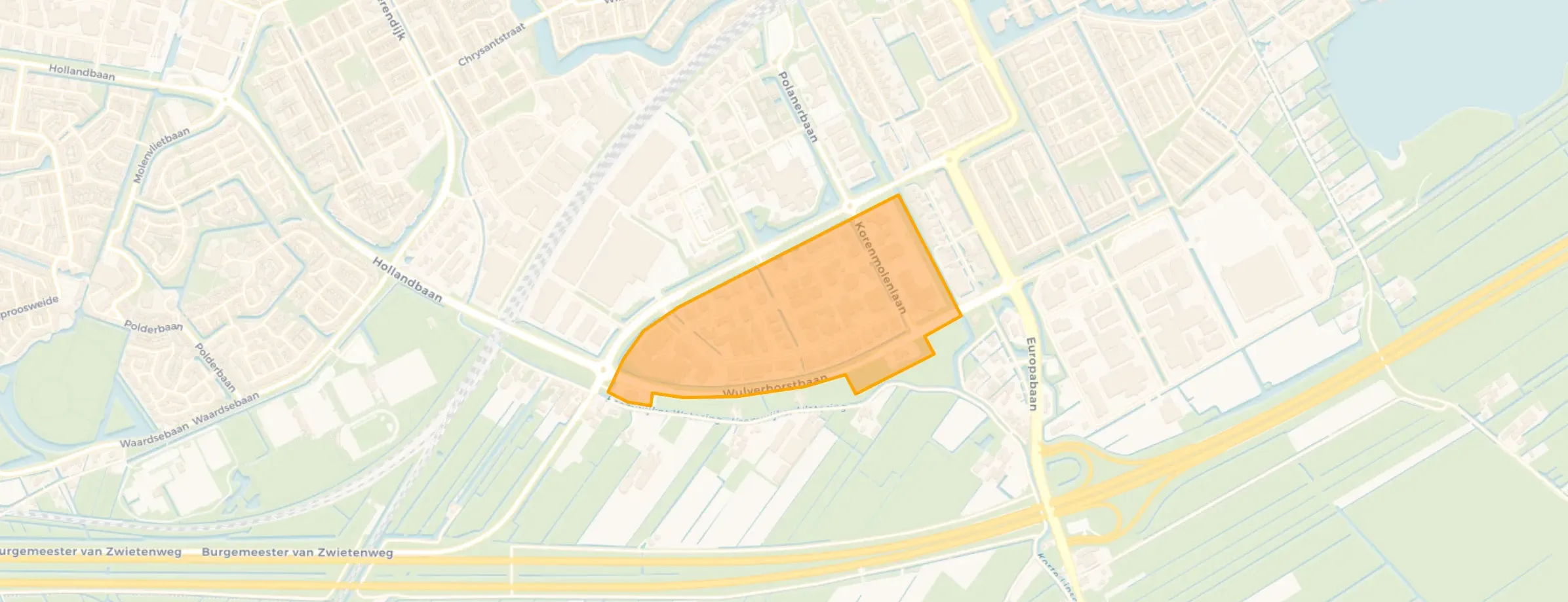 Kaart van Middelland-Zuid
