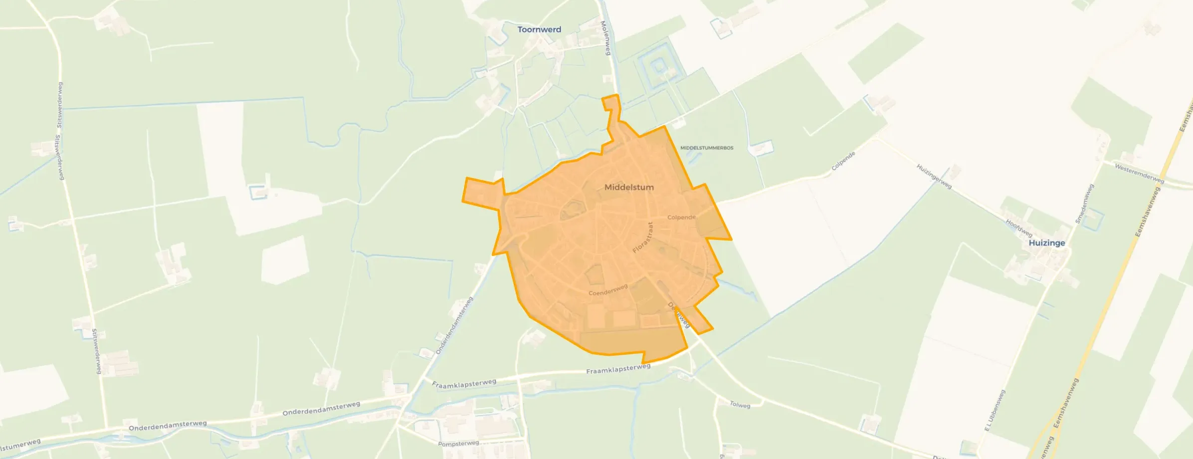 Kaart van Middelstum