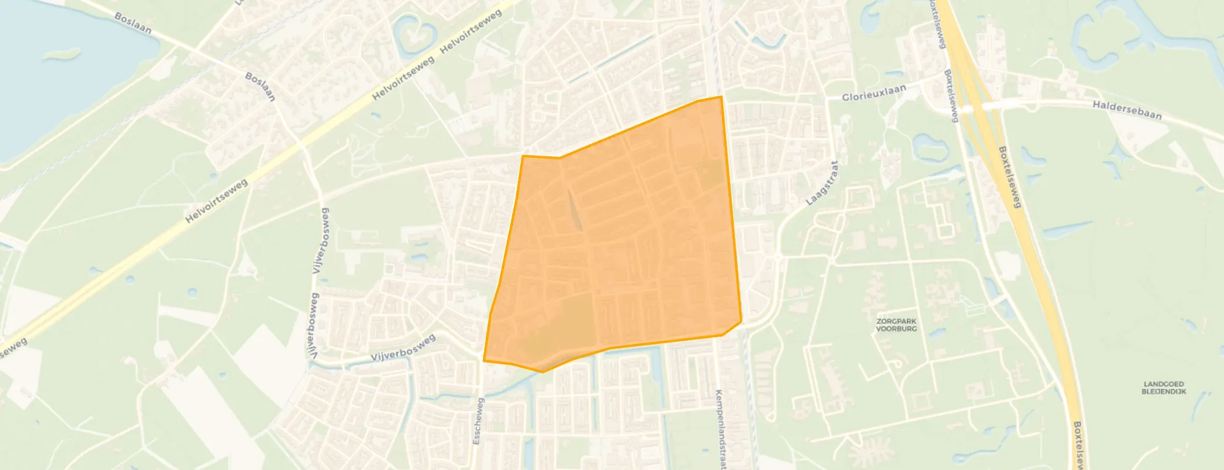 Kaart van Molenstraat en omgeving