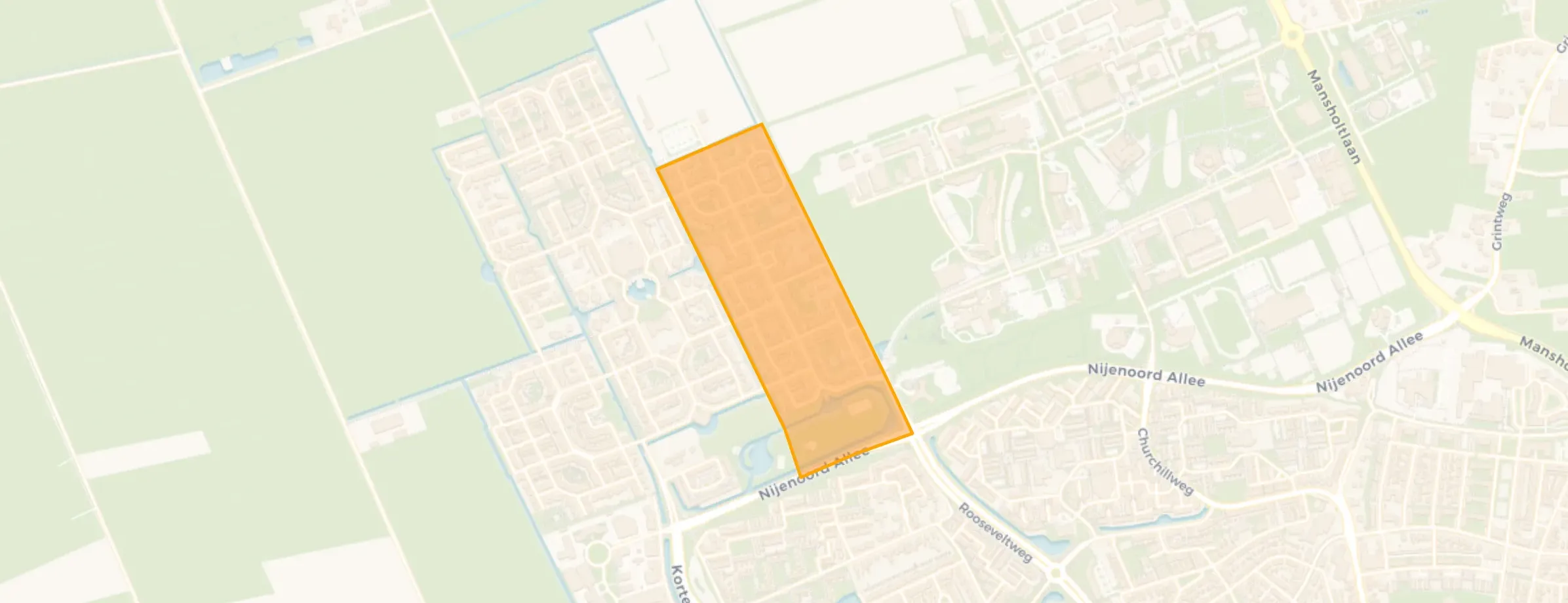 Kaart van Mondriaanbuurt