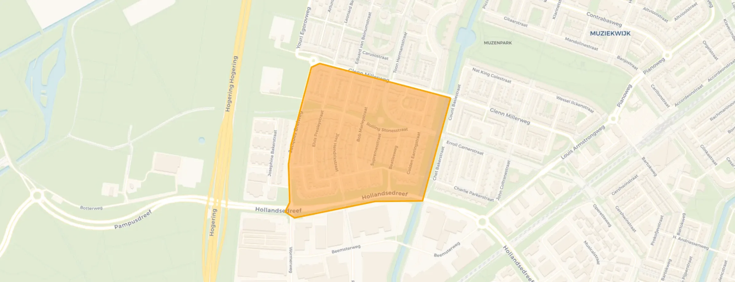 Buurt Muziekwijk Noord-Zuidwest, Almere