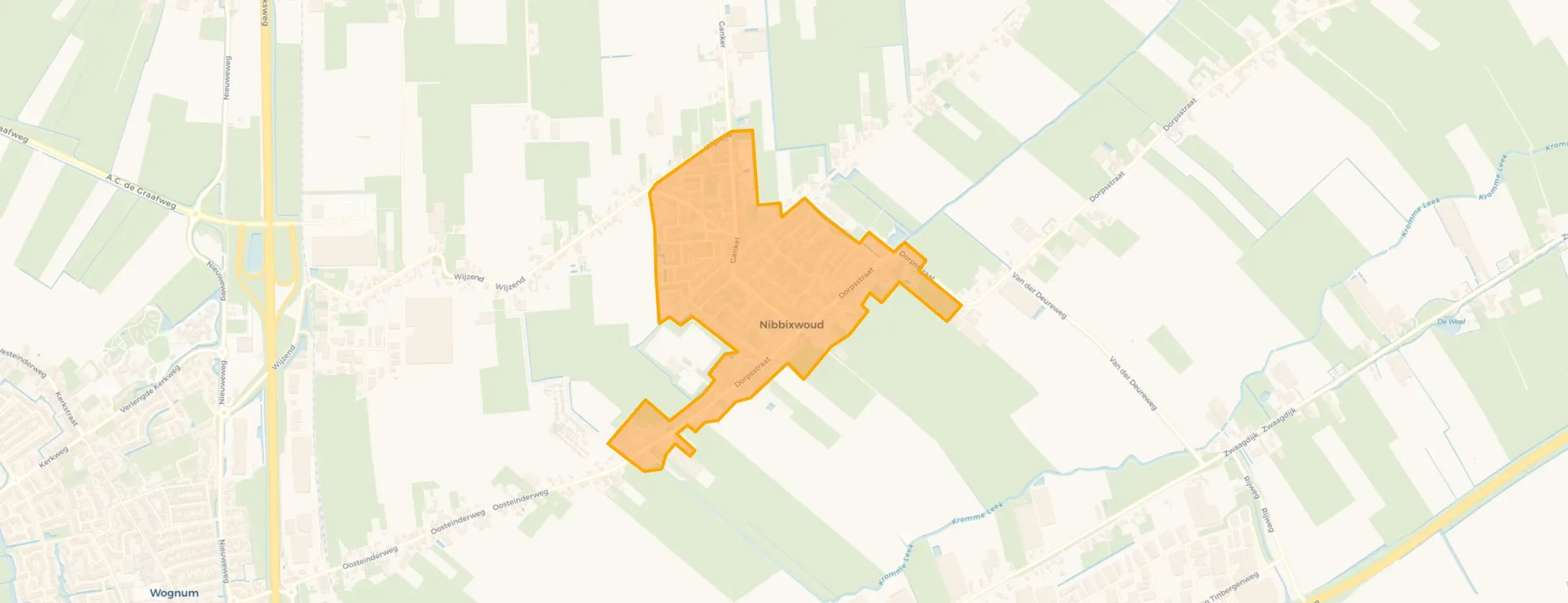 Kaart van Nibbixwoud Centrum