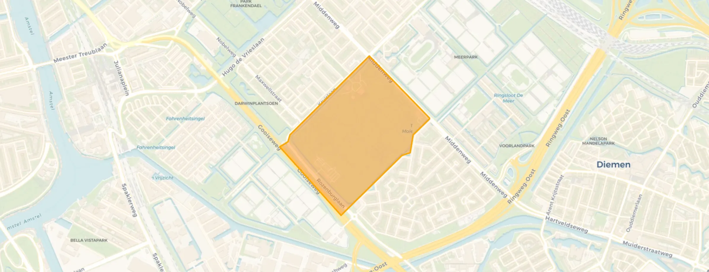Kaart van Nieuwe Oosterbegraafplaats