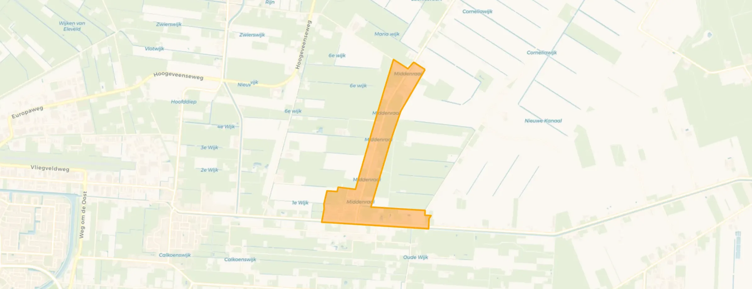 Kaart van Nieuweroord kern