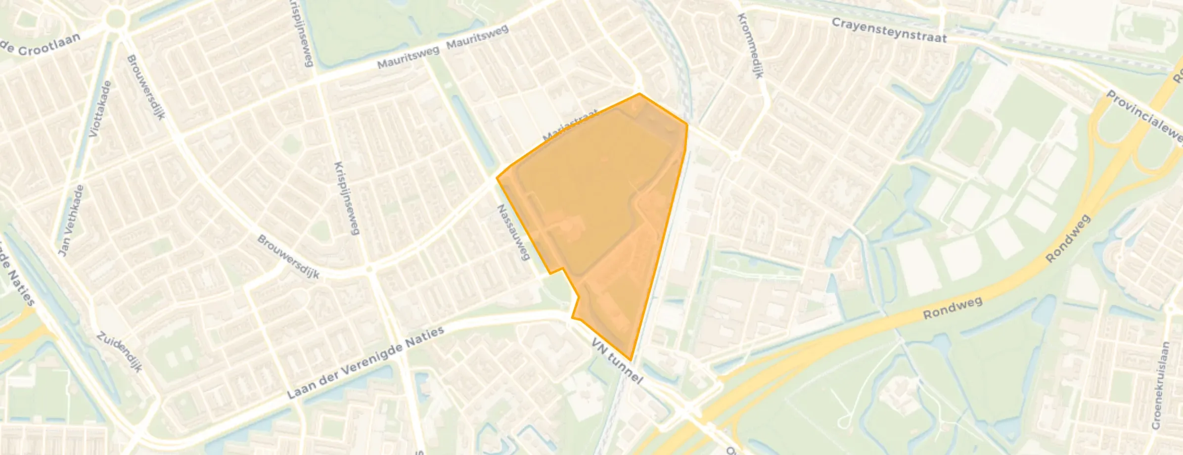 Kaart van Nieuweweg en omgeving