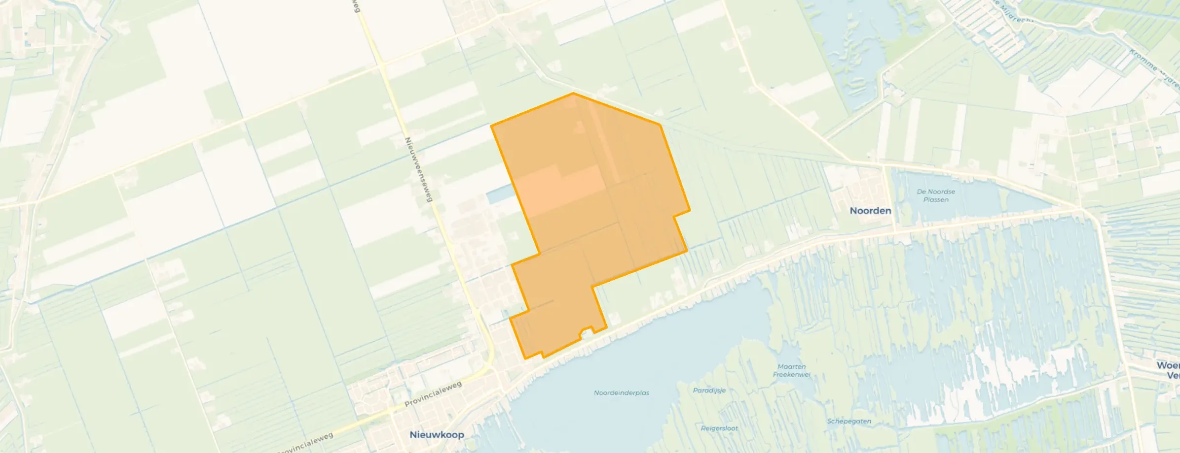 Kaart van Nieuwkoop Buitengebied Oost