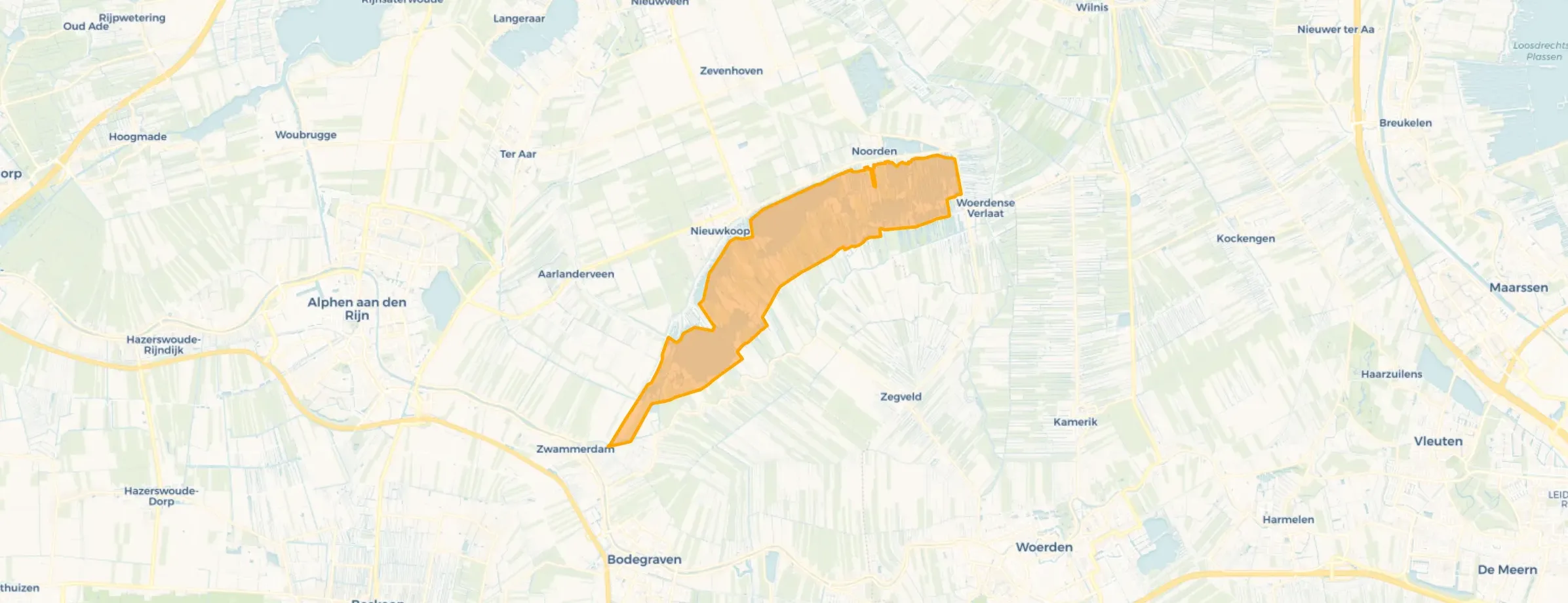 Kaart van Nieuwkoop Nieuwkoopse Plassen