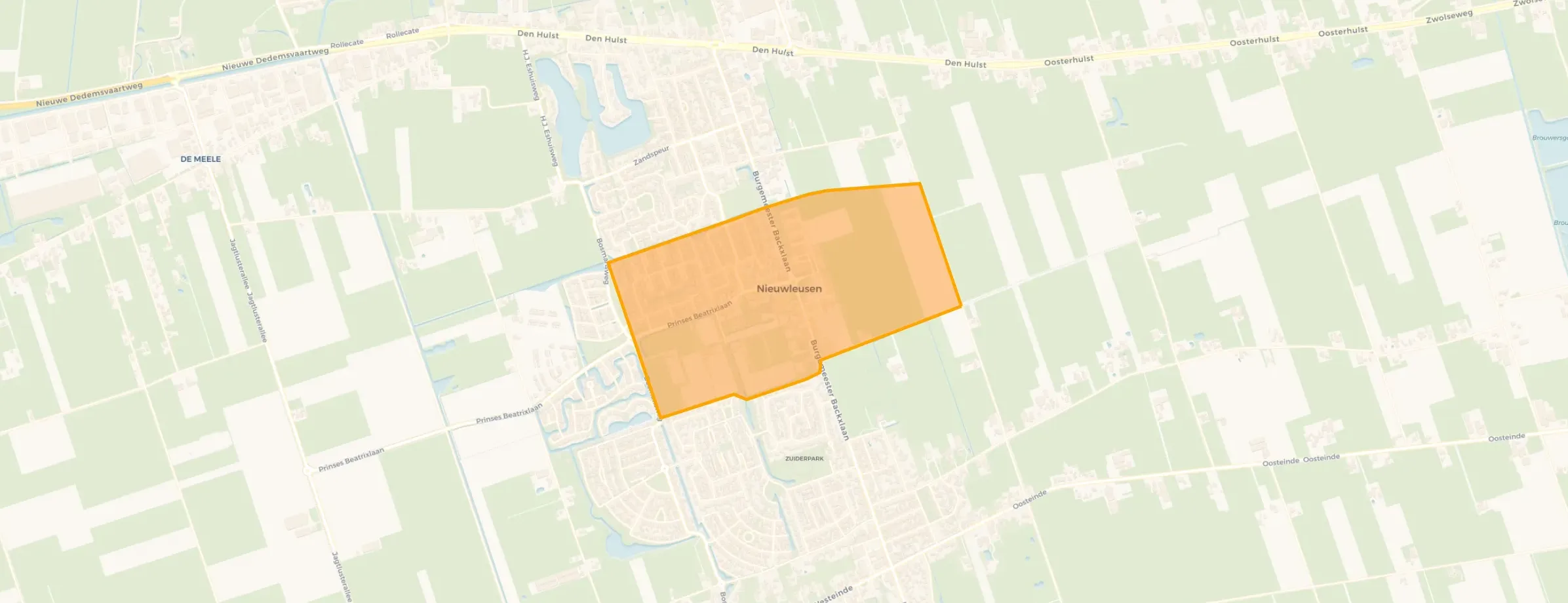 Kaart van Nieuwleusen Centrum-noord