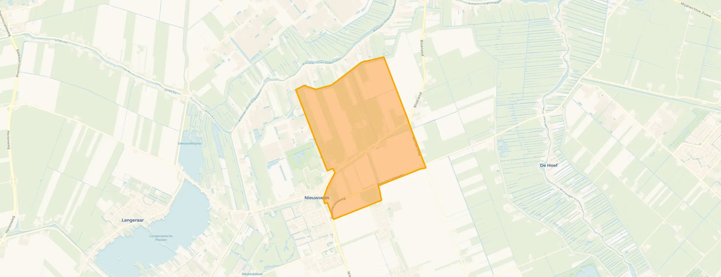 Kaart van Nieuwveen Buitengebied Oost