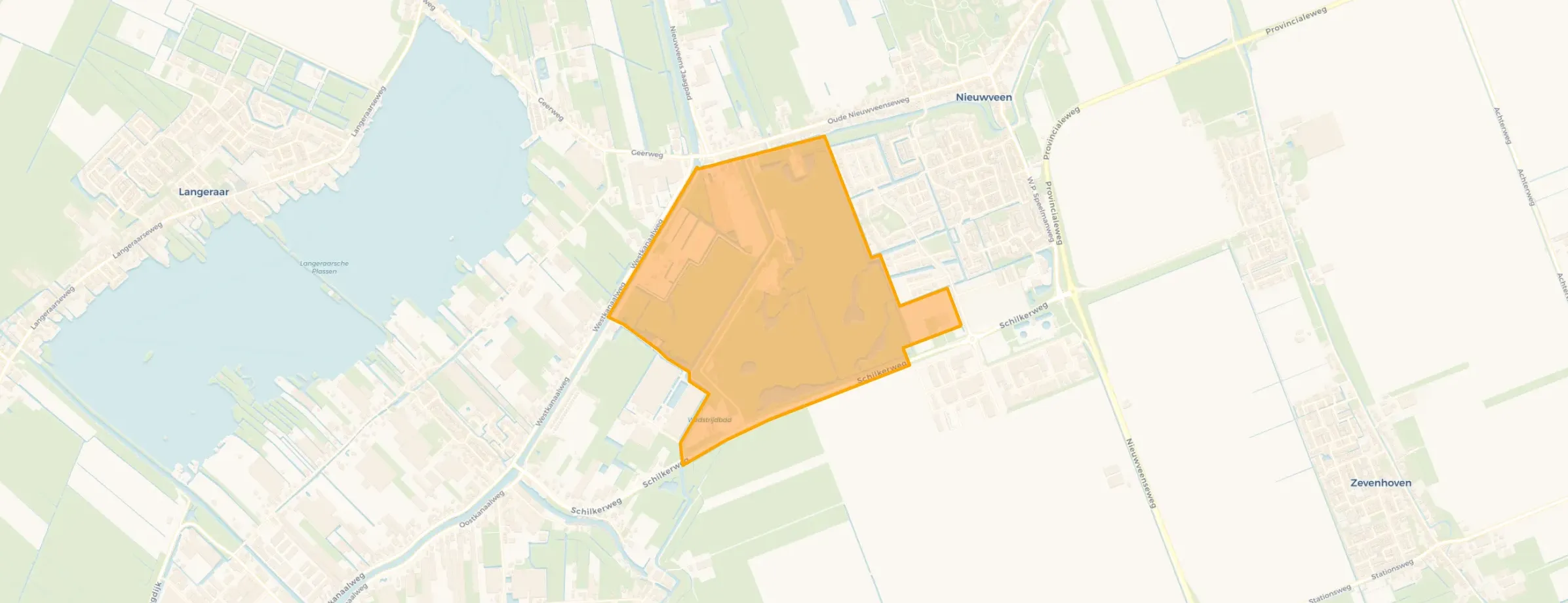 Kaart van Nieuwveen Buitengebied West