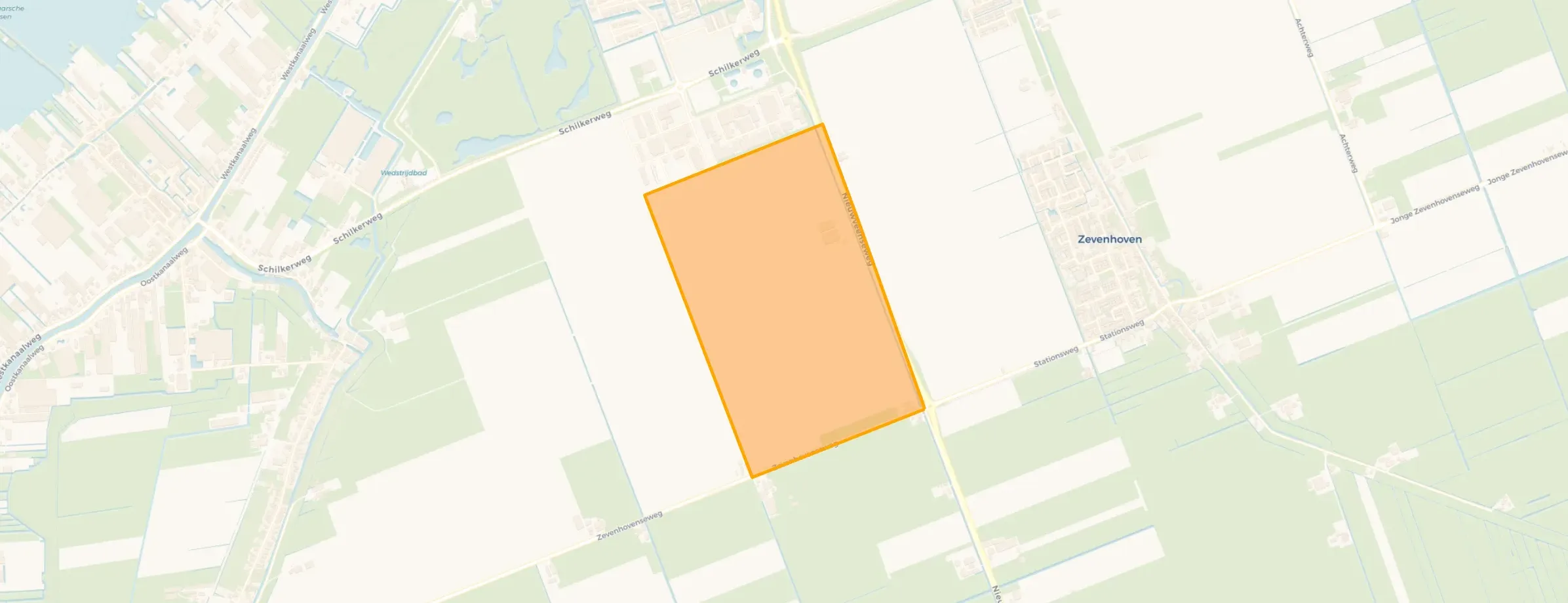 Kaart van Nieuwveen Buitengebied Zuid