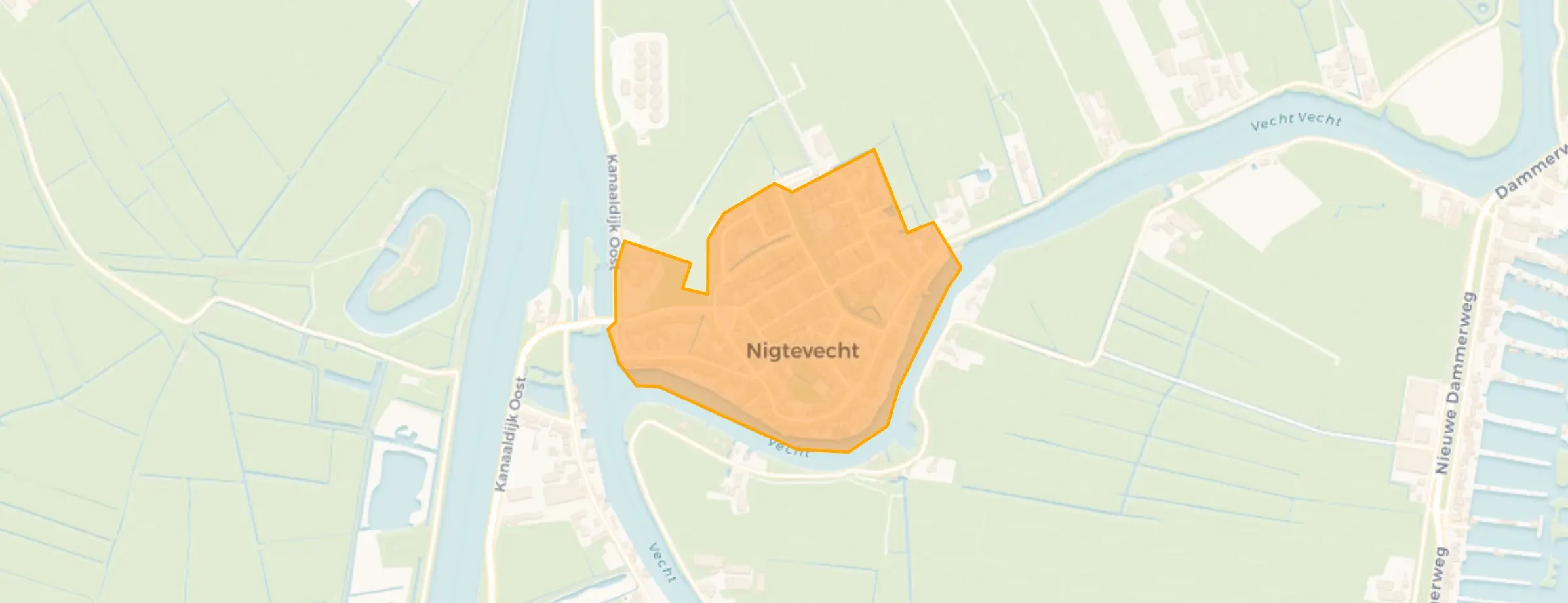 Kaart van Nigtevecht Dorp