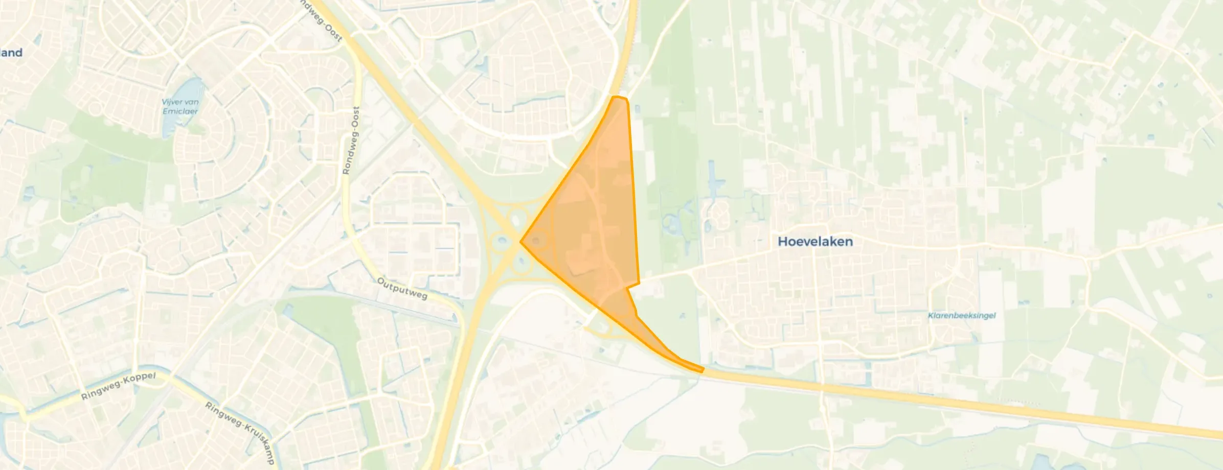 Kaart van Nijkerkerstraat en omgeving