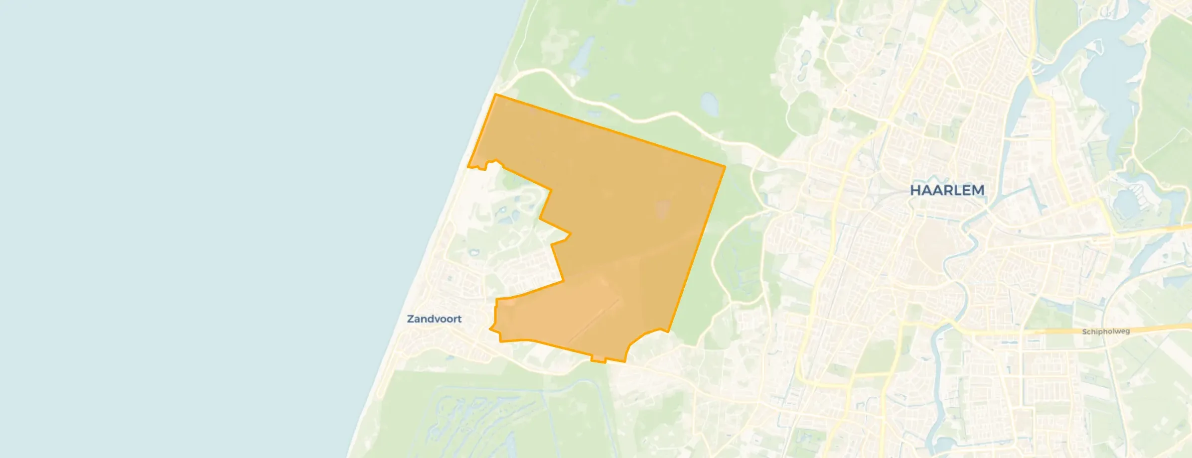 Kaart van Noord duinen