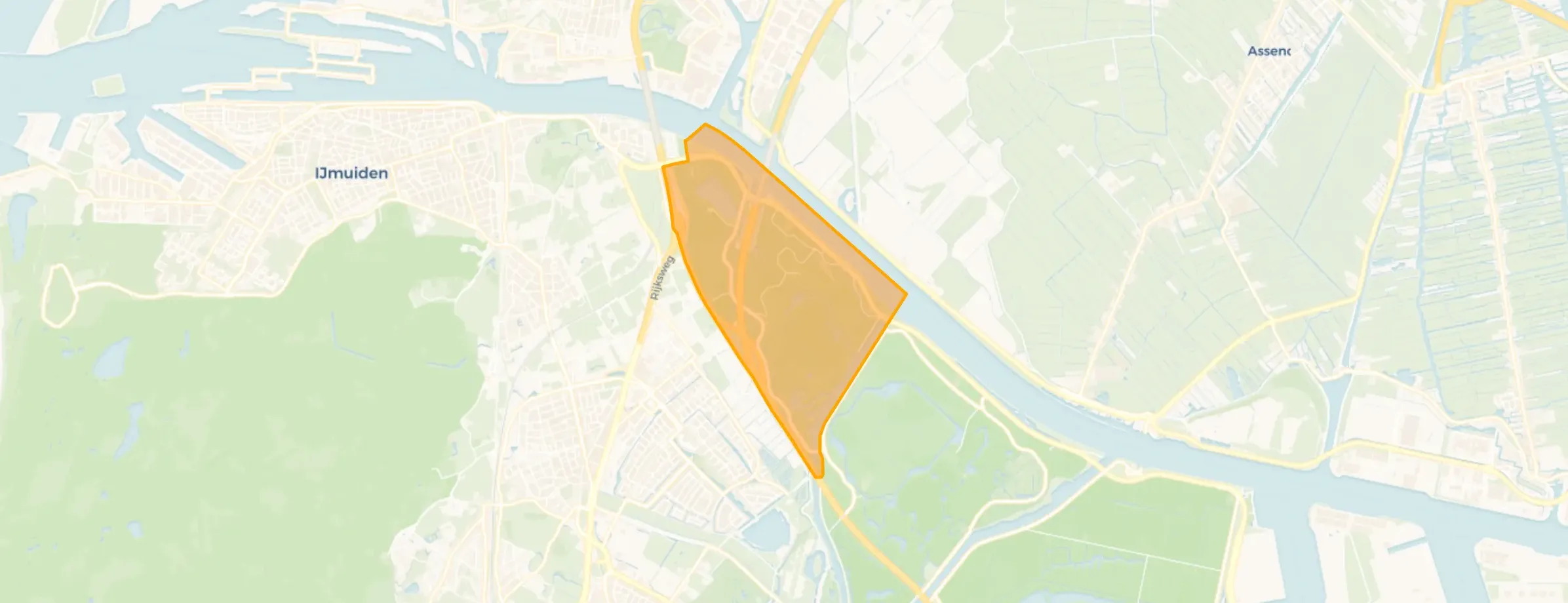 Kaart van Noord-Spaarndammerpolder
