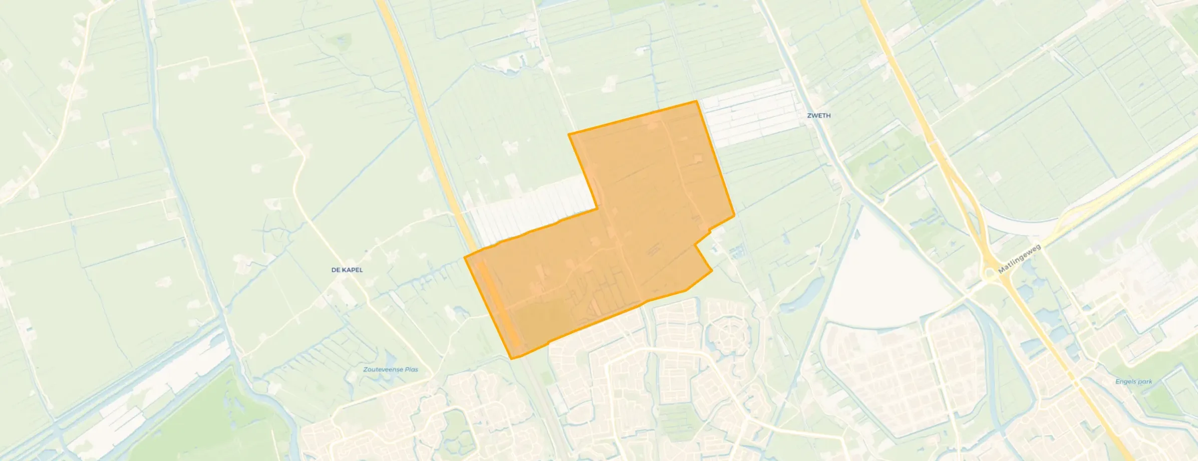 Kaart van Noordkethelpolder