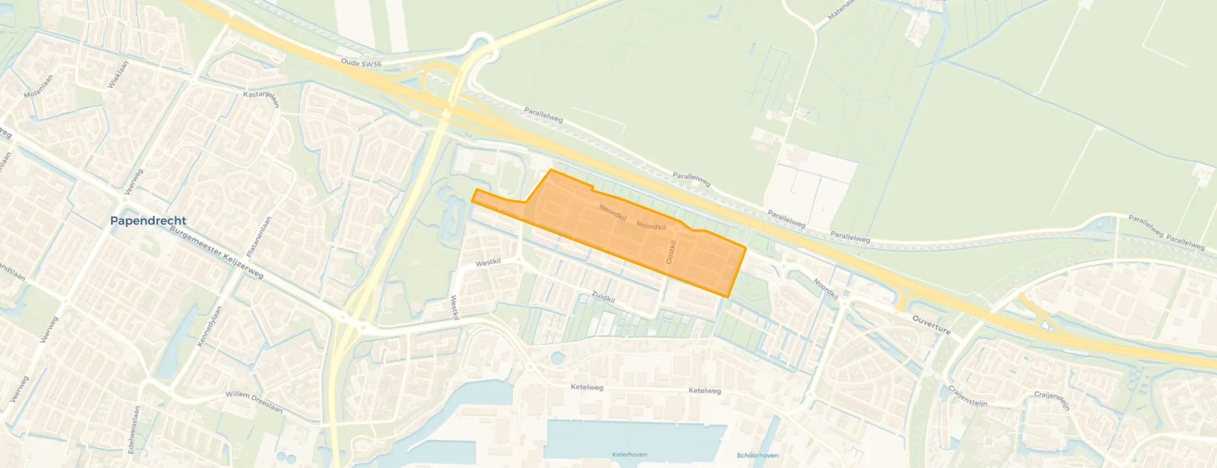 Kaart van Noordkil Kwartier