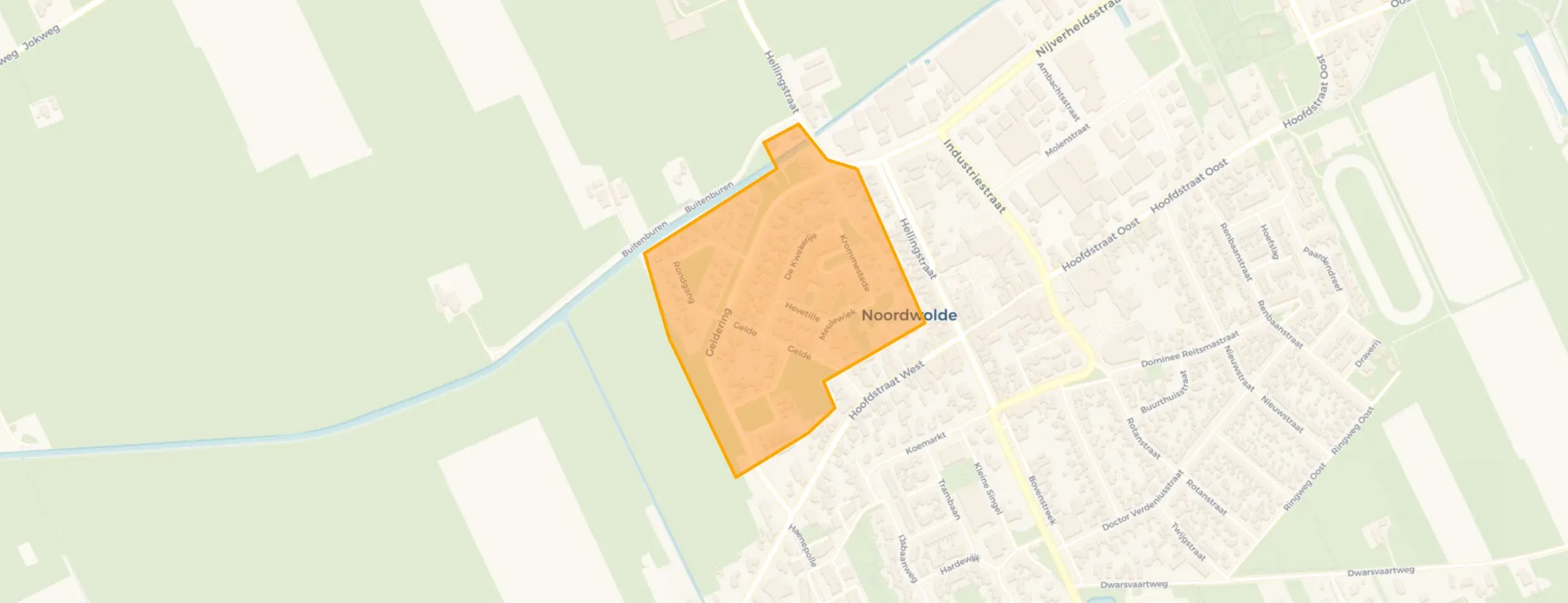 Kaart van Noordwolde-Geldering