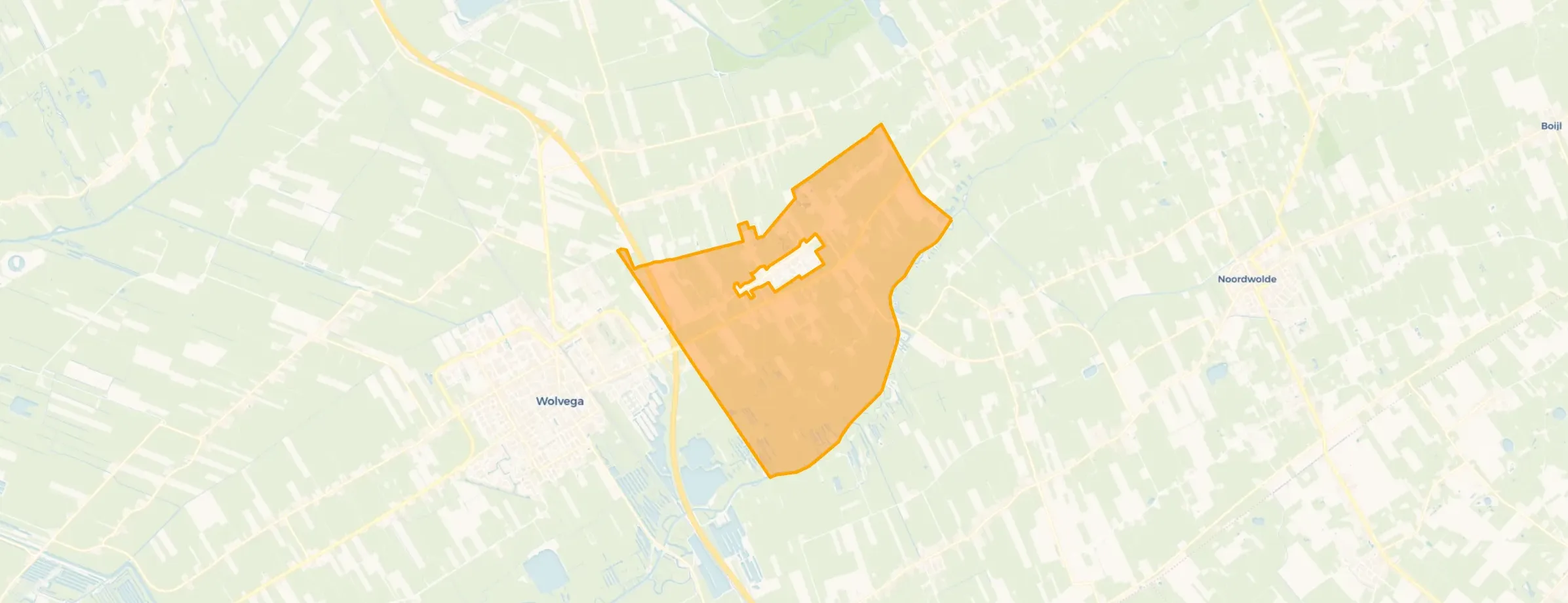 Kaart van Oldeholtpade-Buitengebied