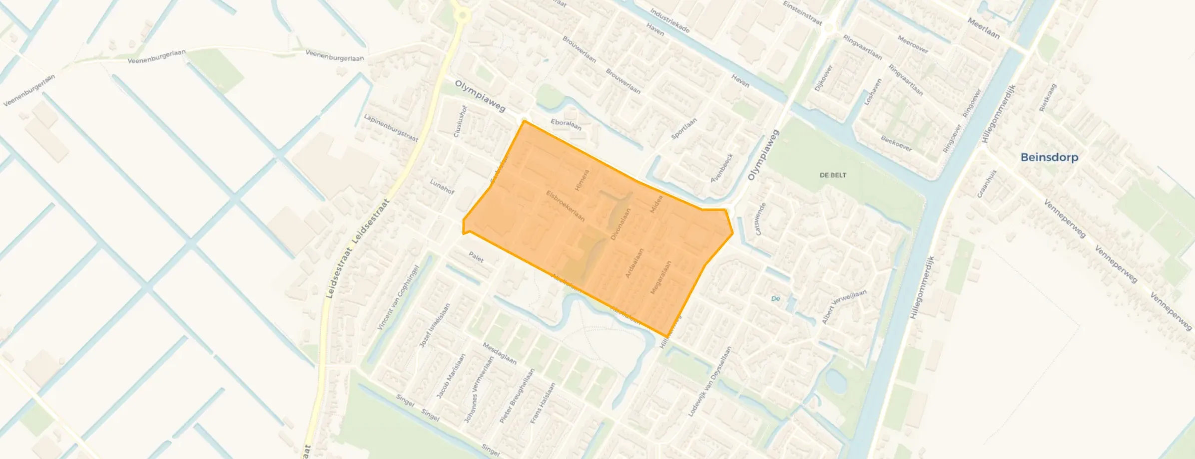 Buurt Olympiakwartier, Hillegom