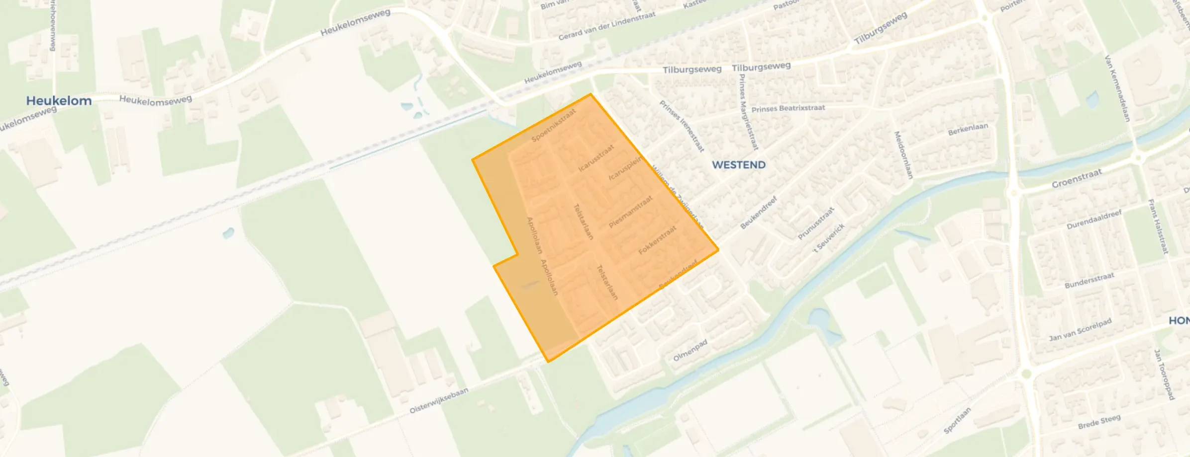 Kaart van Omgeving ’t Westend
